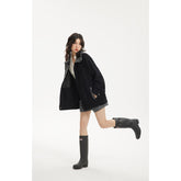 Unisex Jacket Houndstooth Coat Men and Women Loose Jacket
